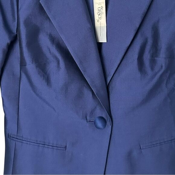 Talbots Navy Blue Silk The Grace Fit Blazer | 8P - Picture 5 of 6